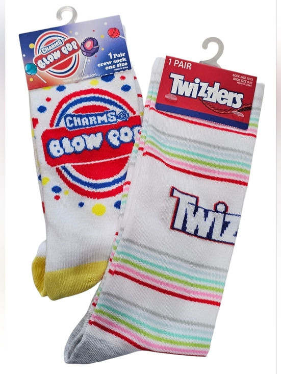 twizzlers/blow pops Other - Men's Novelty Socks, Twizzlers And Charms Blow Pops, New